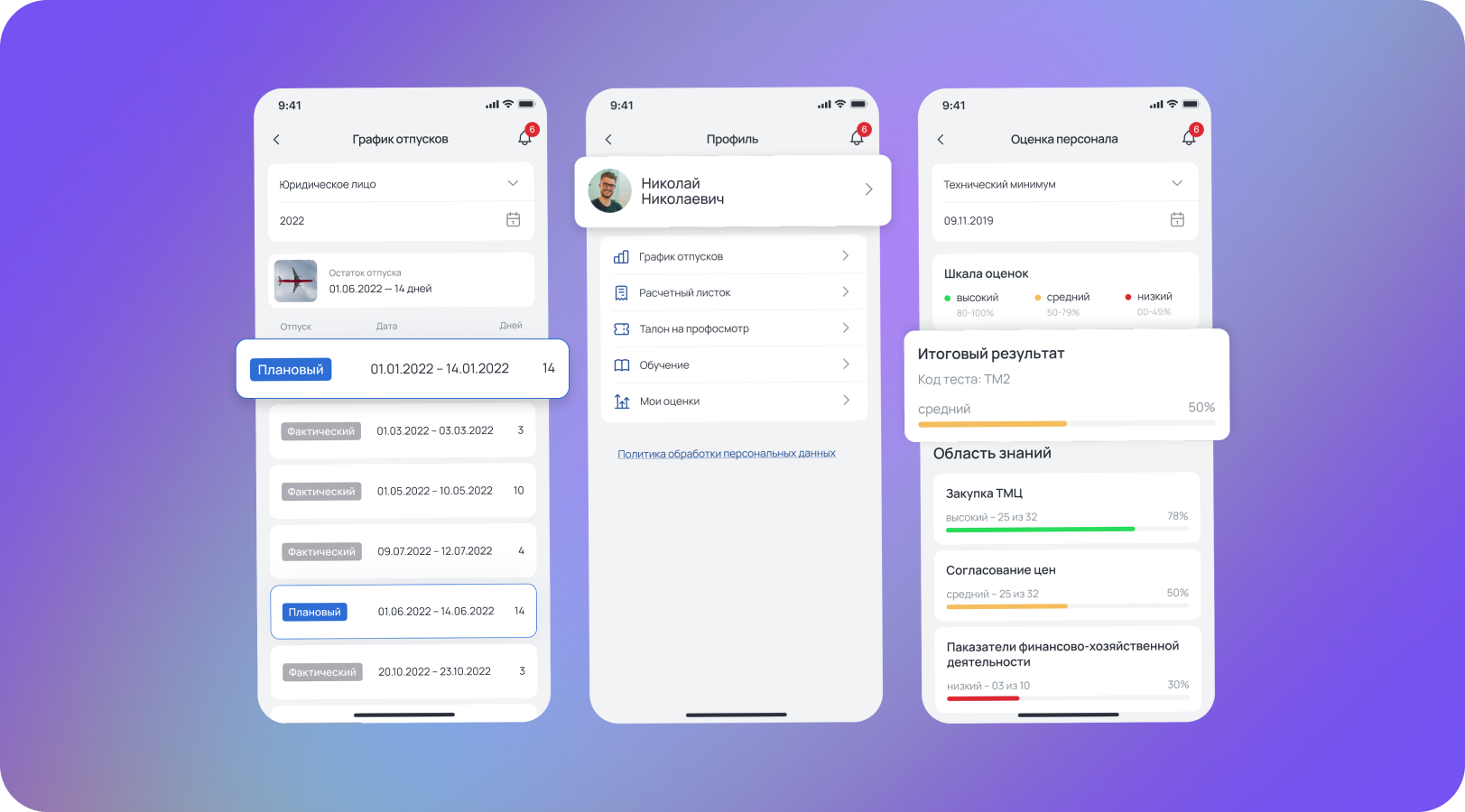 Мобильное приложение для сотрудников крупной промышленной корпорации